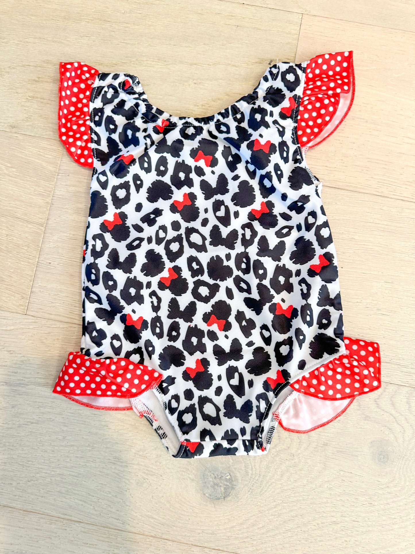 Little Girls Minnie Leopard Swim