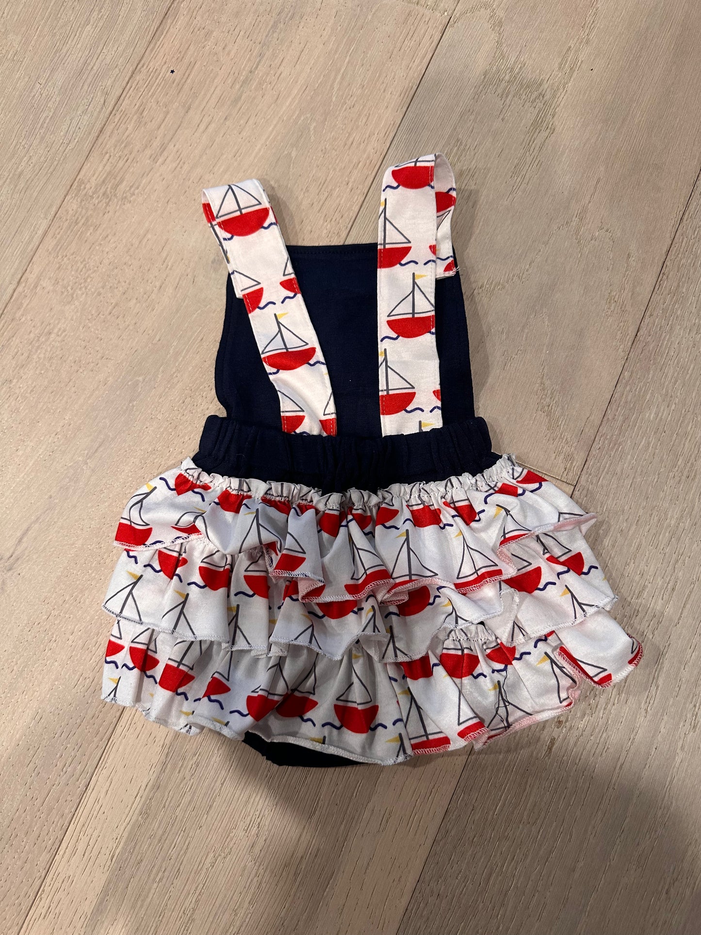 Little Girls Ruffled Sailboat Bubble