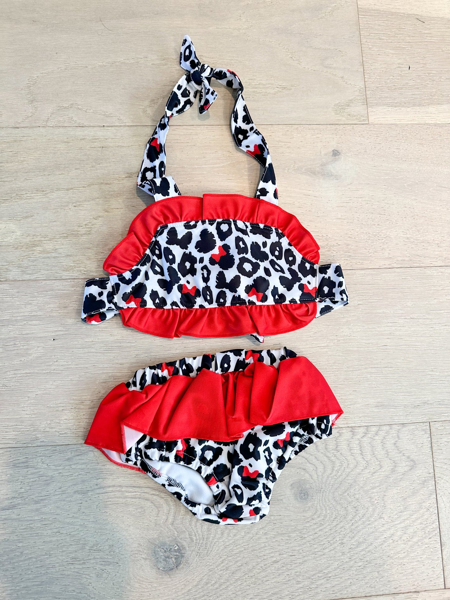 Little Girls Minnie Leopard Swim