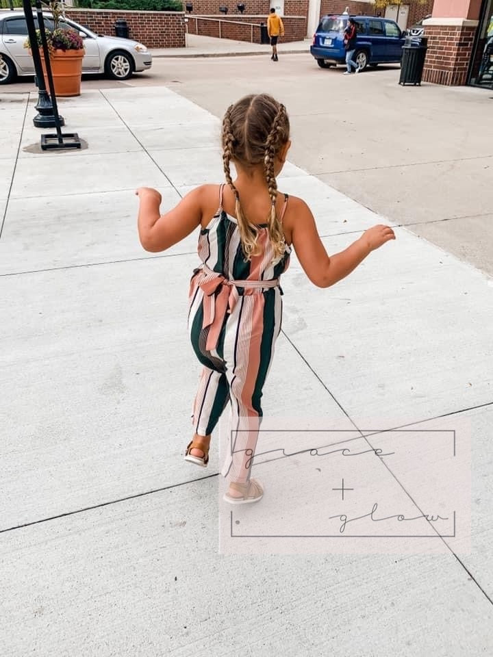 Girls Striped Romper RTS