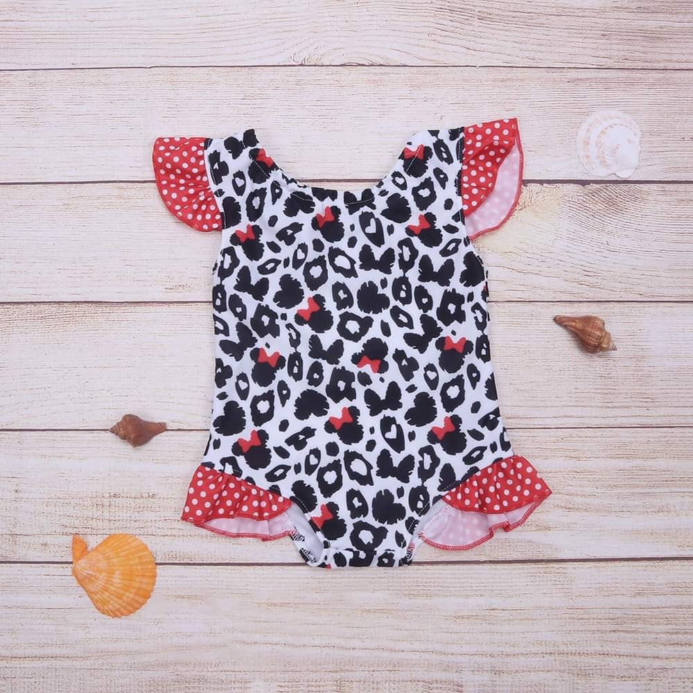 Little Girls Minnie Leopard Swim