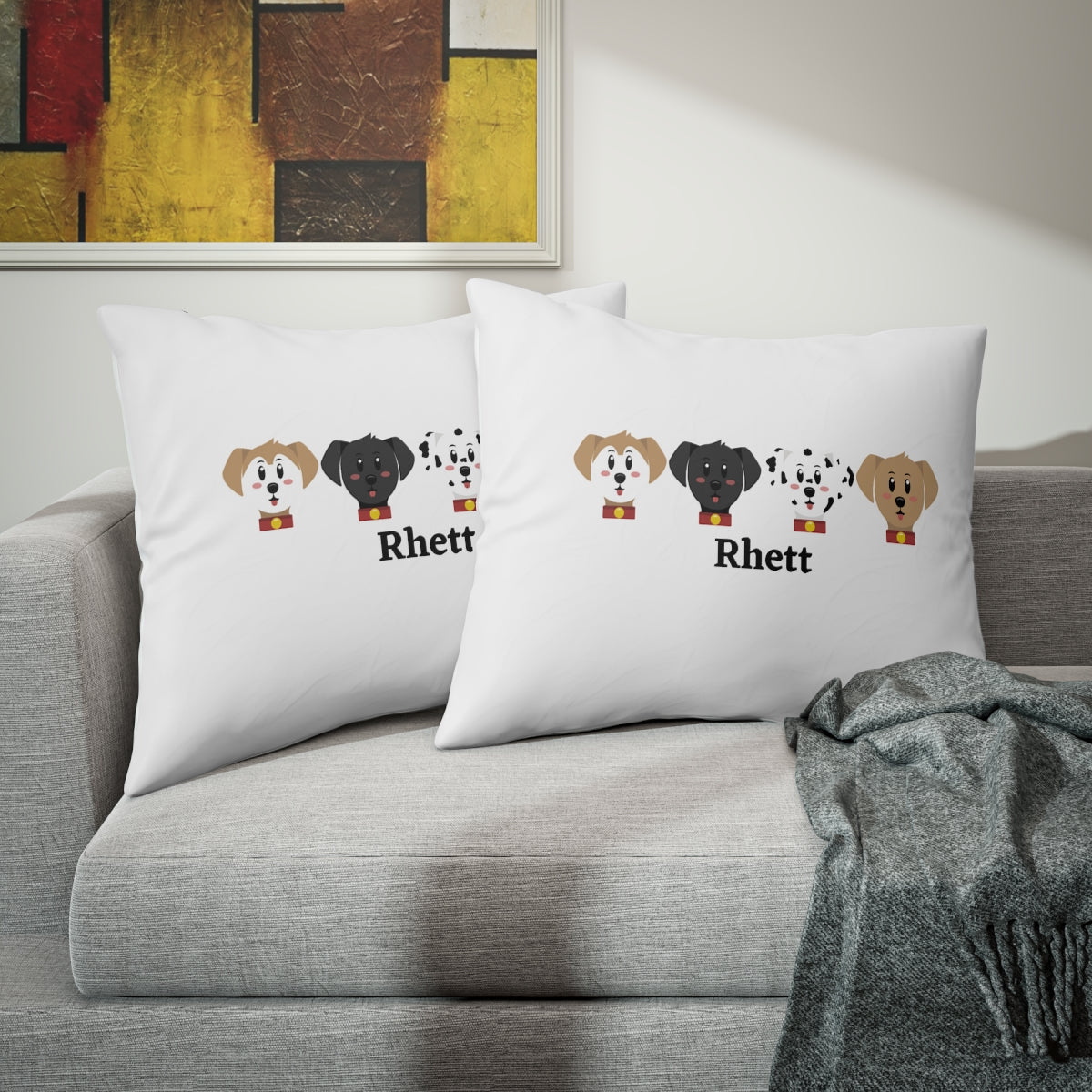 Personalized Pillow Sham - Dogs