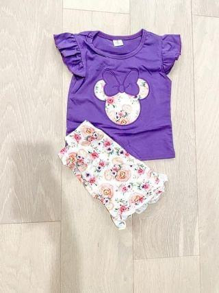Girls Mouse Floral Set