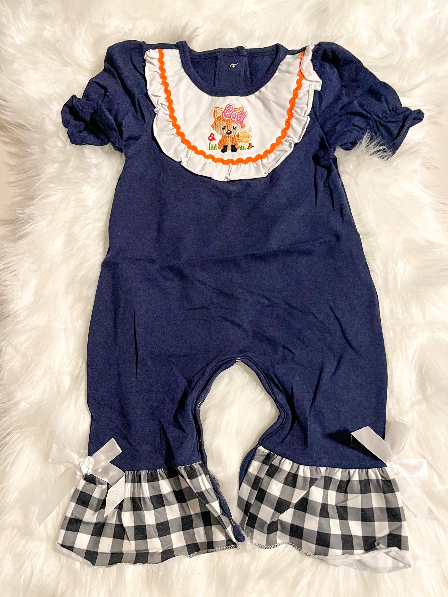 Little Girls Fox Romper