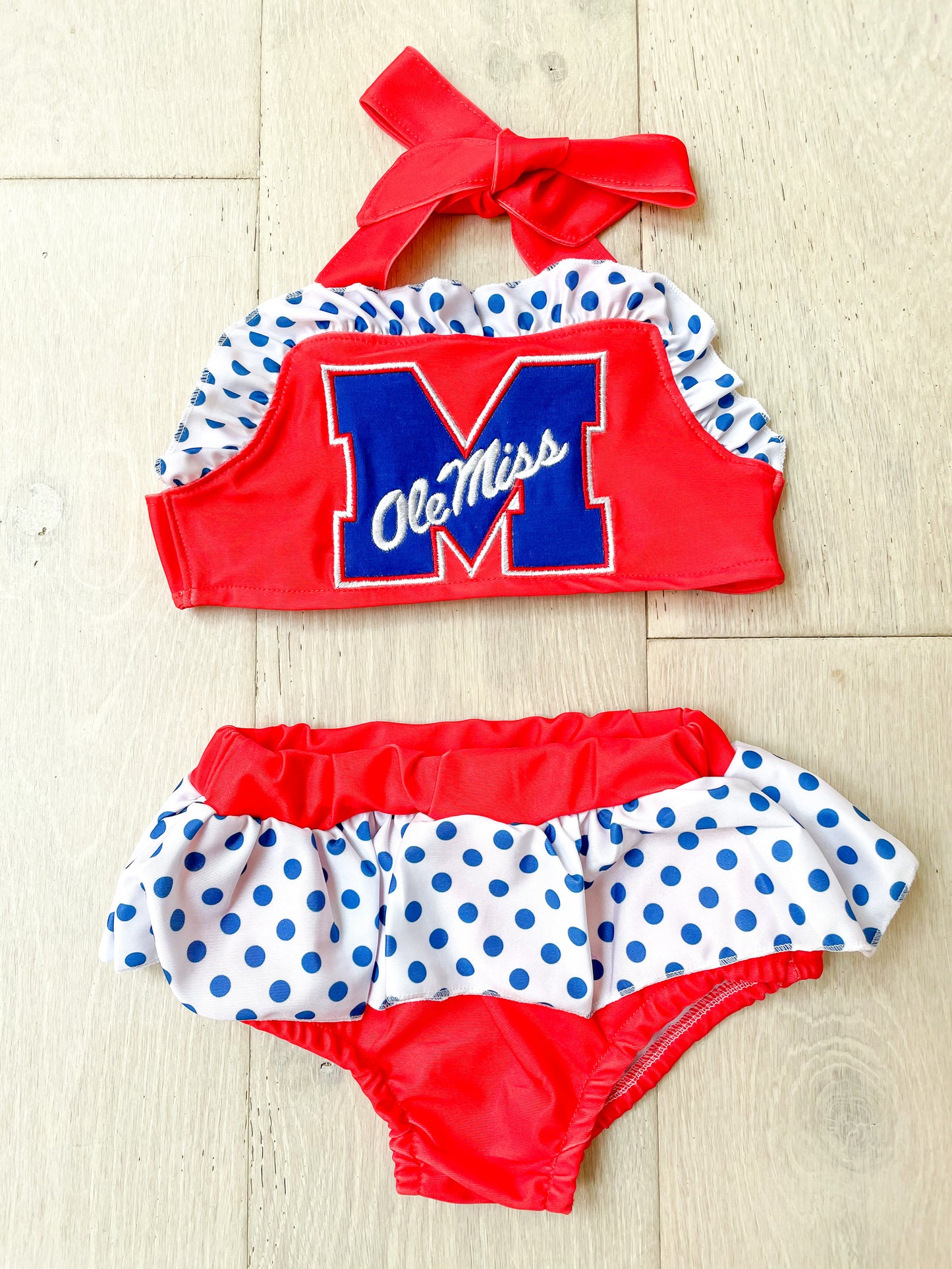 Little Girls Hotty Toddy Ruffled Bikini - RTS