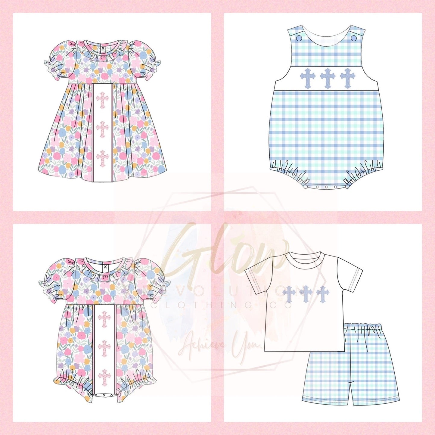 Kid's French Knot Cross Collection - ready to ship