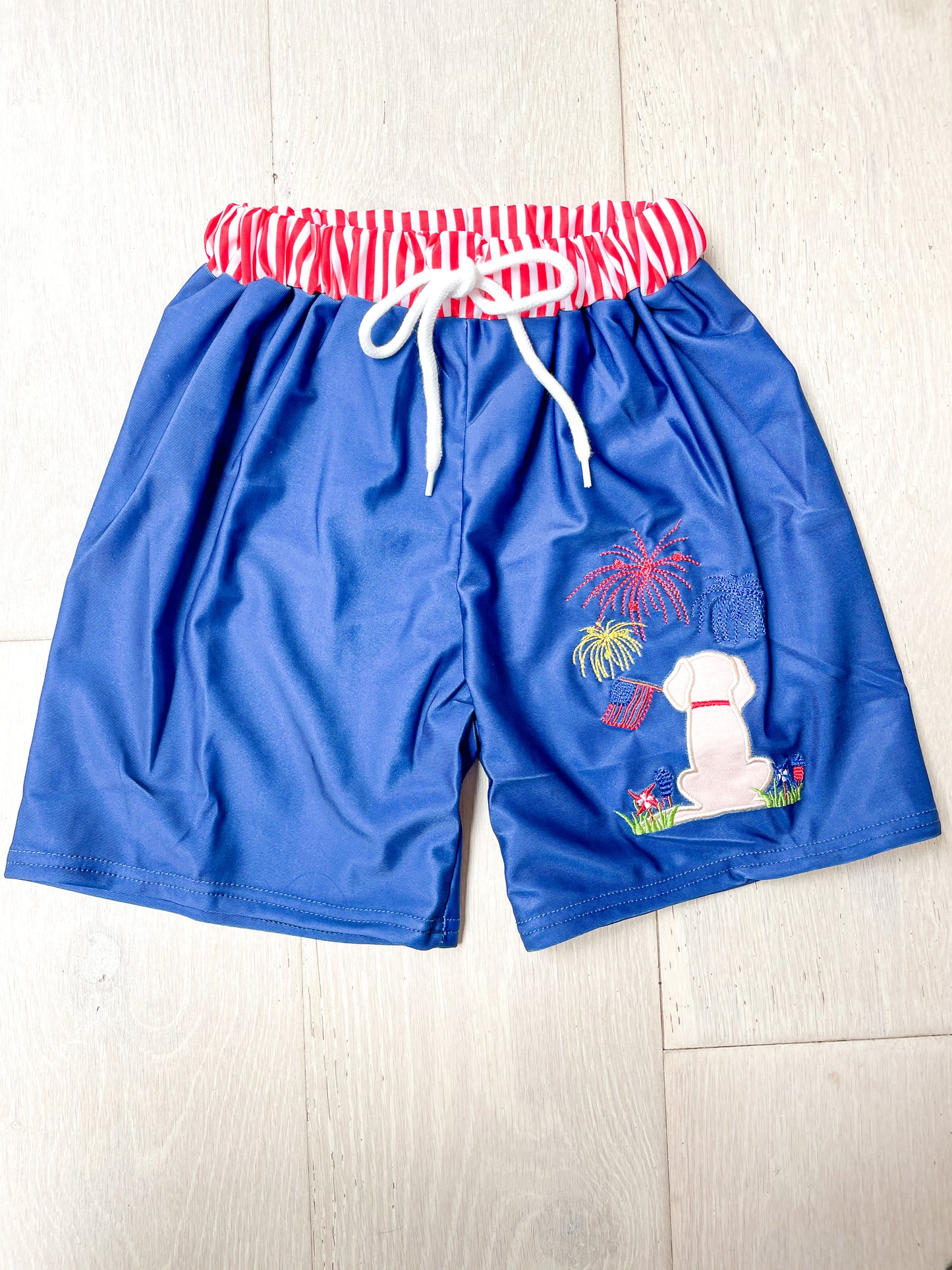 Kids Puppies & Fire Works Swimsuits - RTS