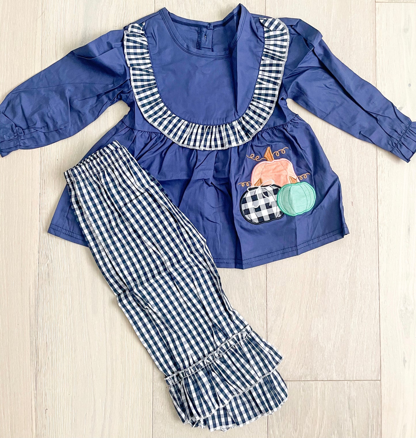 Girls Ruffle Pumpkin Set