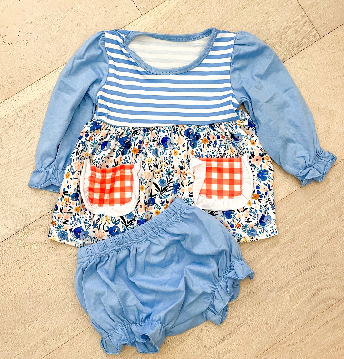 Little girls fall floral outfit