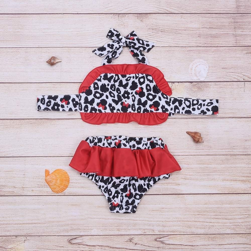 Little Girls Minnie Leopard Swim