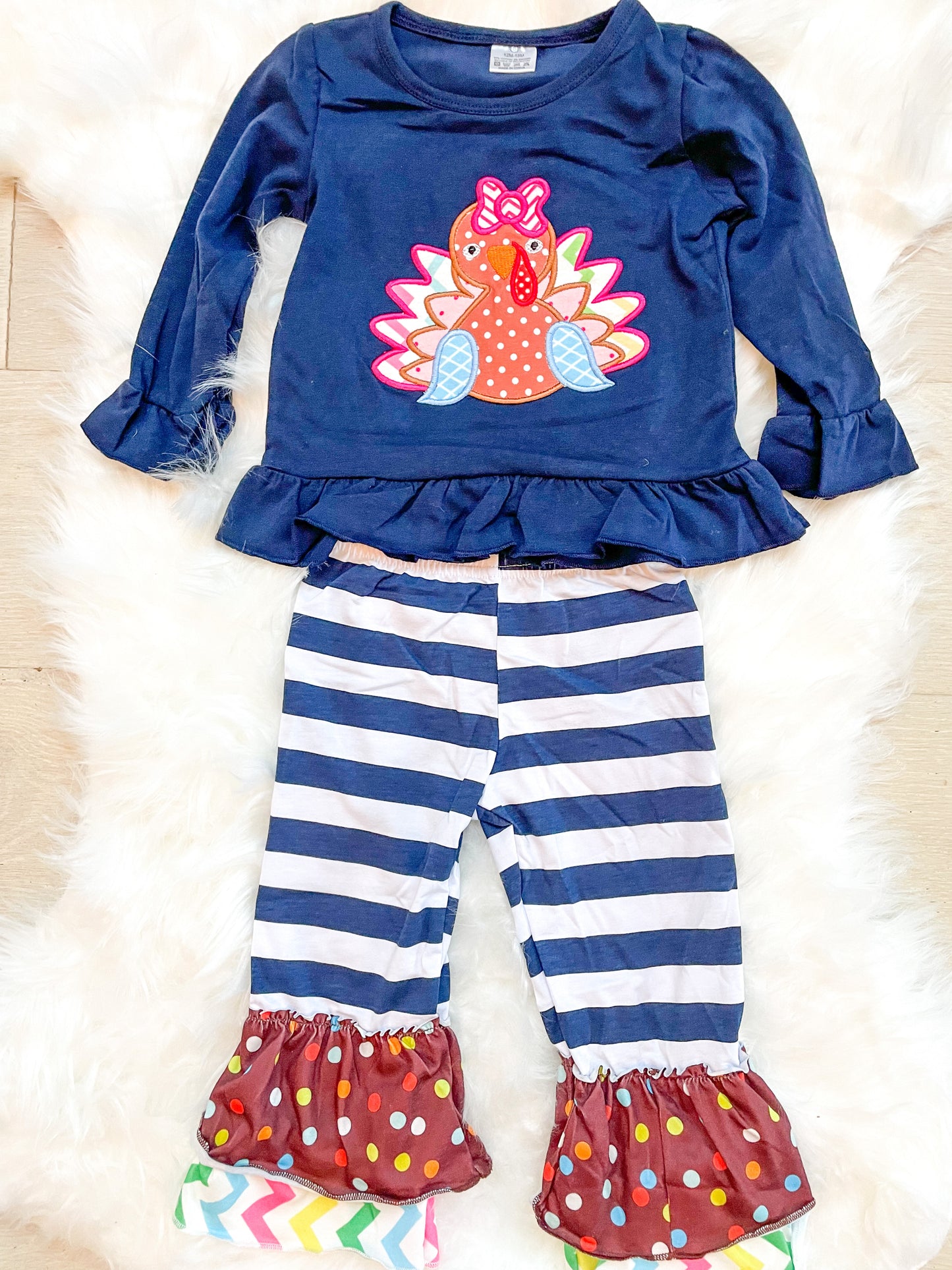 Girls Applique Turkey Sets