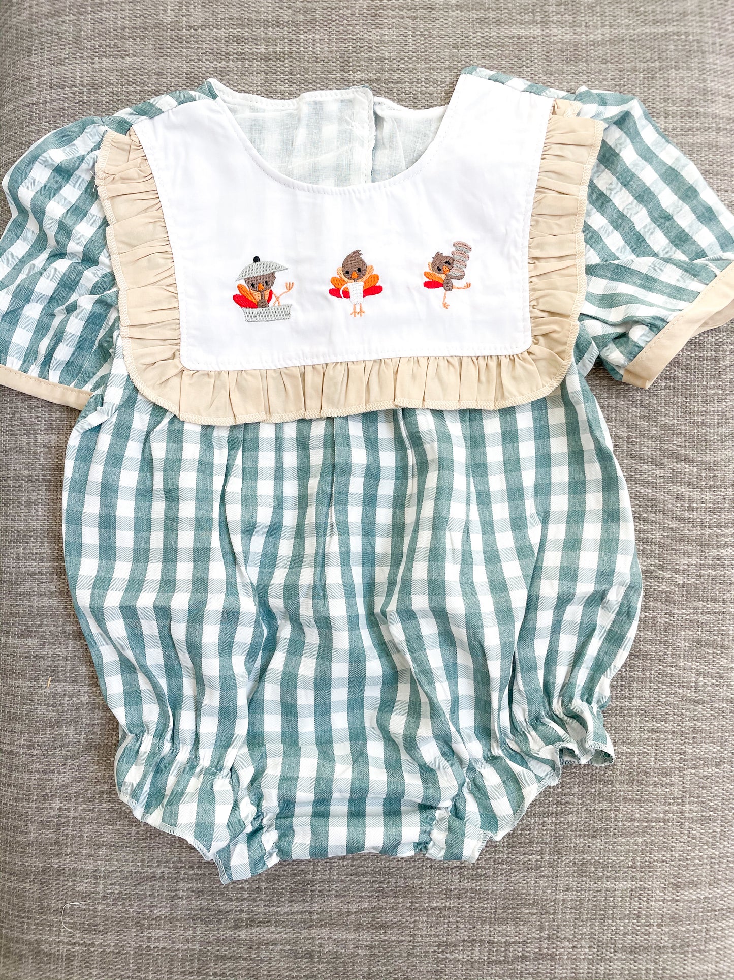 Embroidered Plaid Turkey Sets