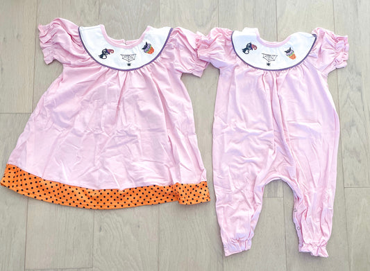 Girls Embroidered Halloween Sets