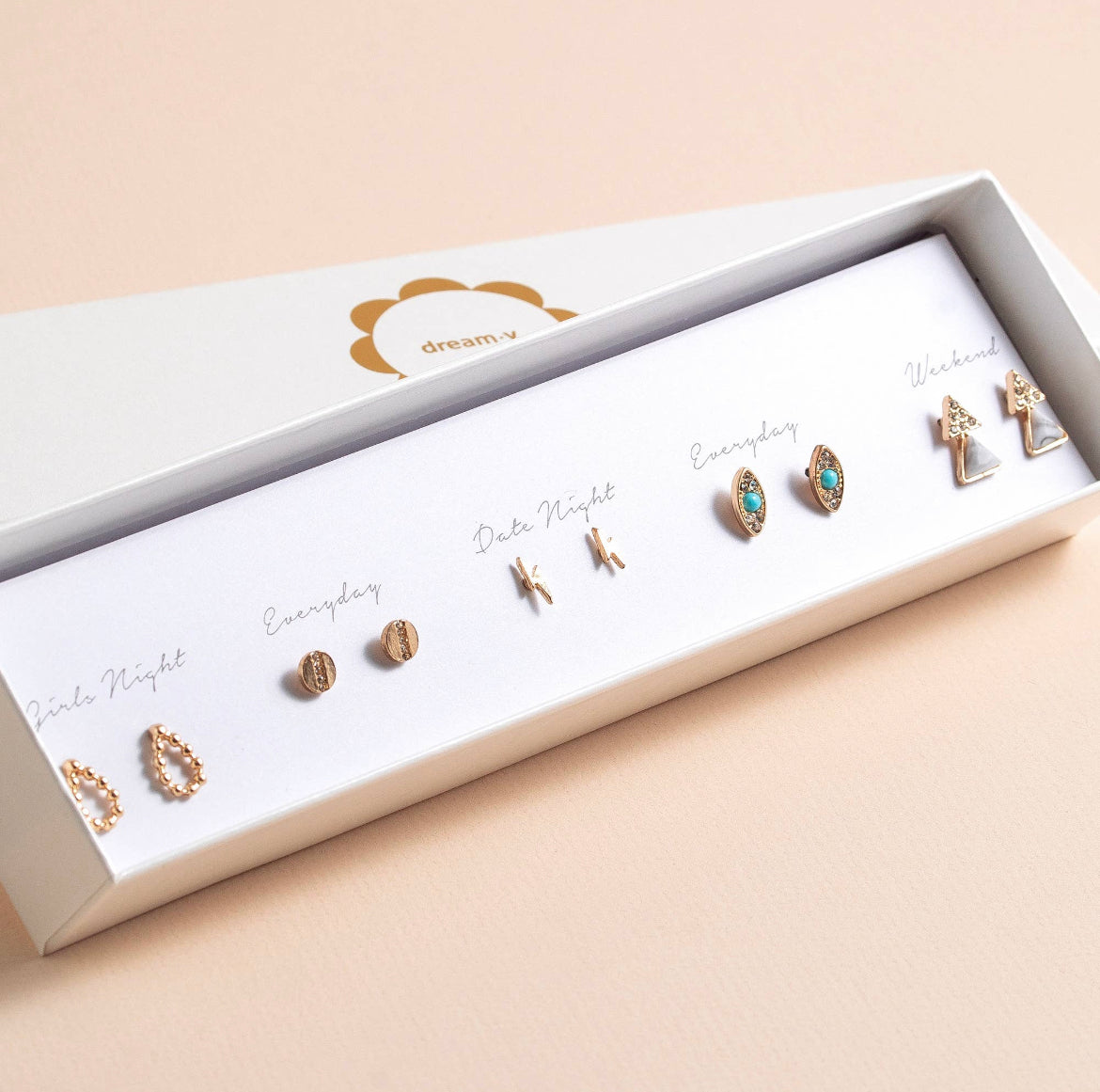 Gift Box Stud Earrings set