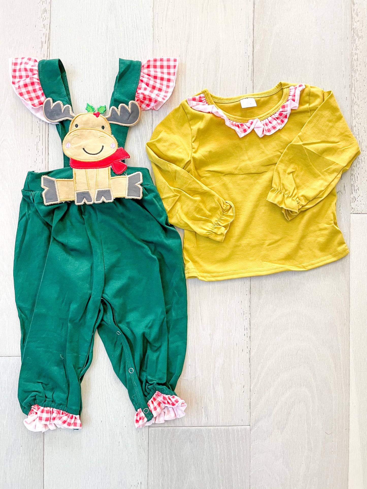 Boys & Girls Reindeer Romper Sets