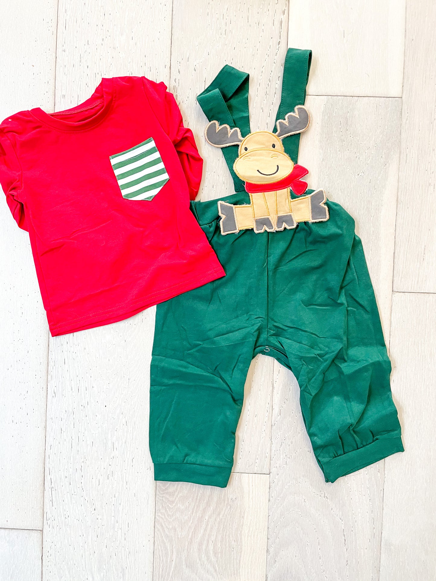 Boys & Girls Reindeer Romper Sets