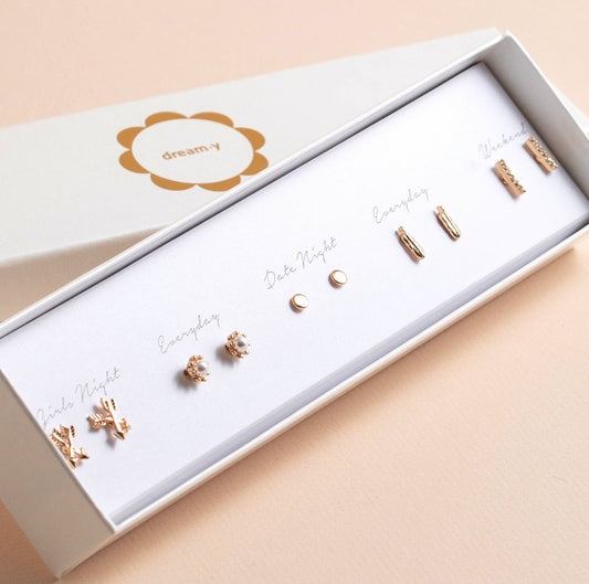 Gift Box Stud Earrings set